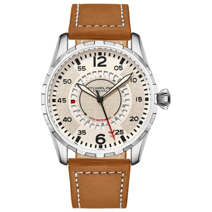 Front view of Stuhrling Aviator Men's Quartz Watch M15205