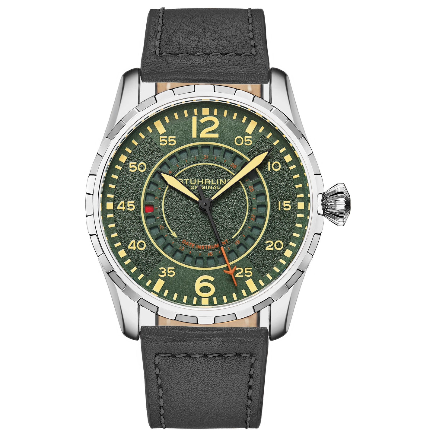 Front view of Stuhrling Aviator Men's Quartz Watch M15206