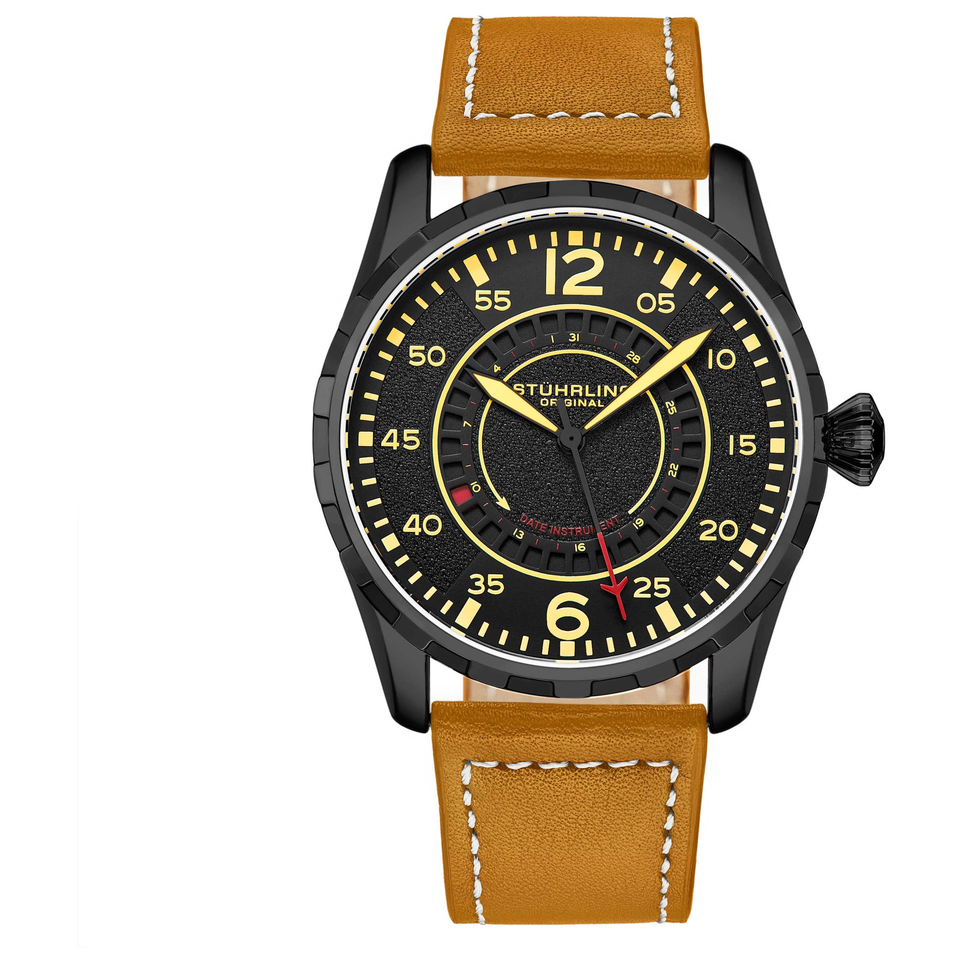 Front view of Stuhrling Aviator Men's Quartz Watch M15209