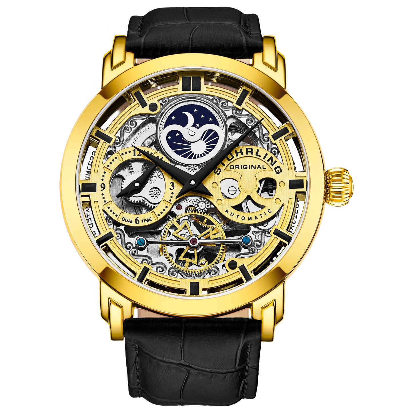 Front view of Stuhrling Legacy Men's Automatic Watch M16290