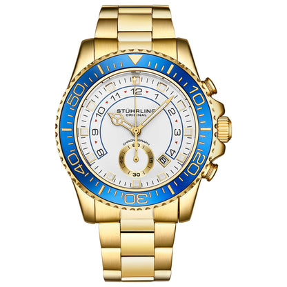 Front view of Stuhrling Aquadiver Men's Quartz Watch M16295