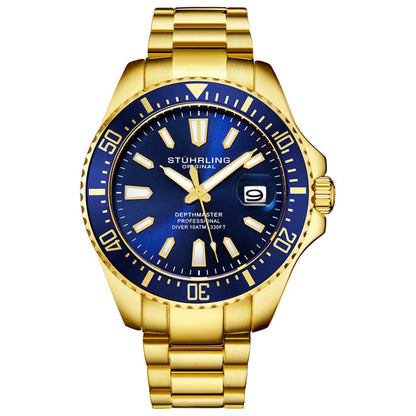 Front view of Stuhrling Aquadiver Men's Quartz Watch M16298