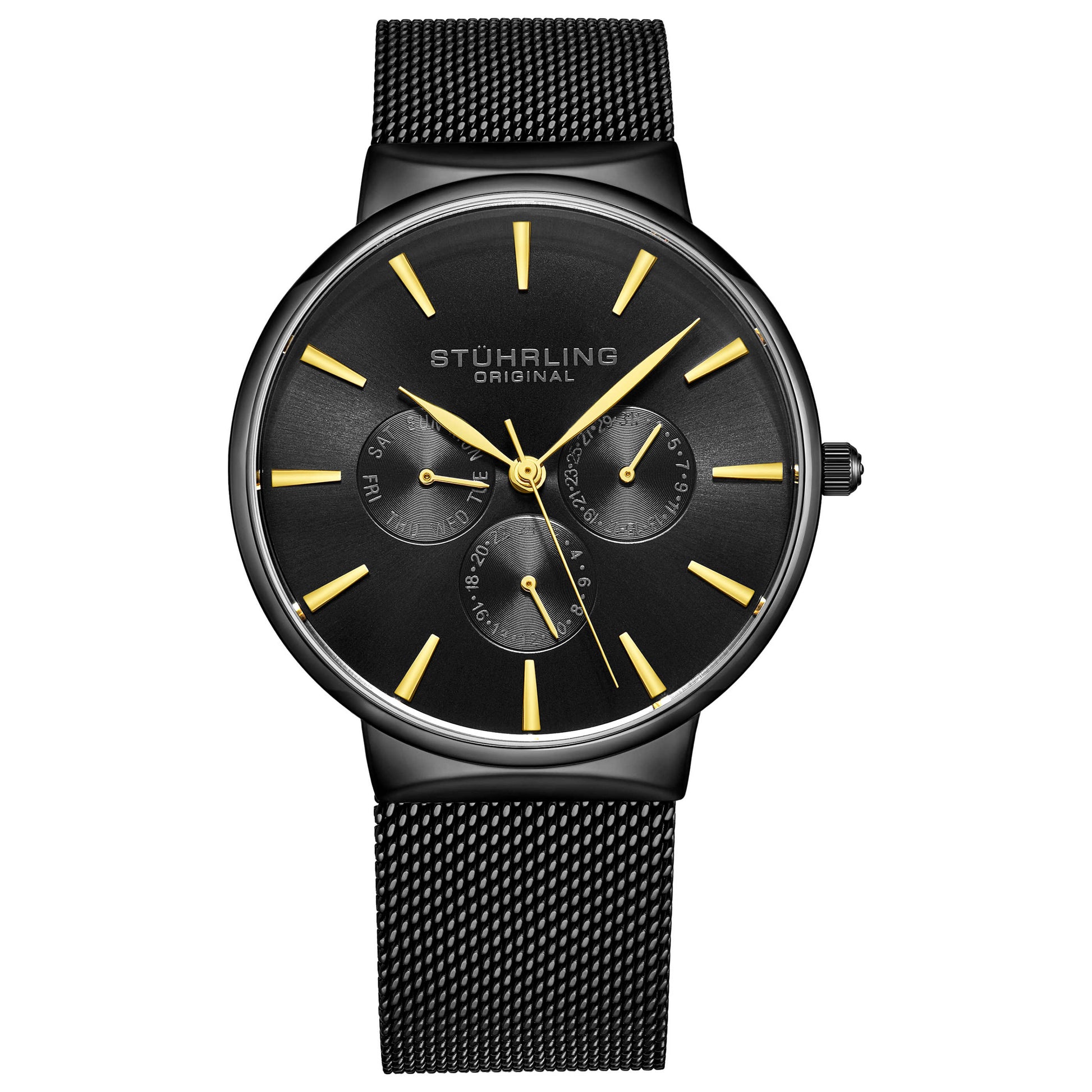 Front view of Stuhrling Monaco Men's Quartz Watch M16330