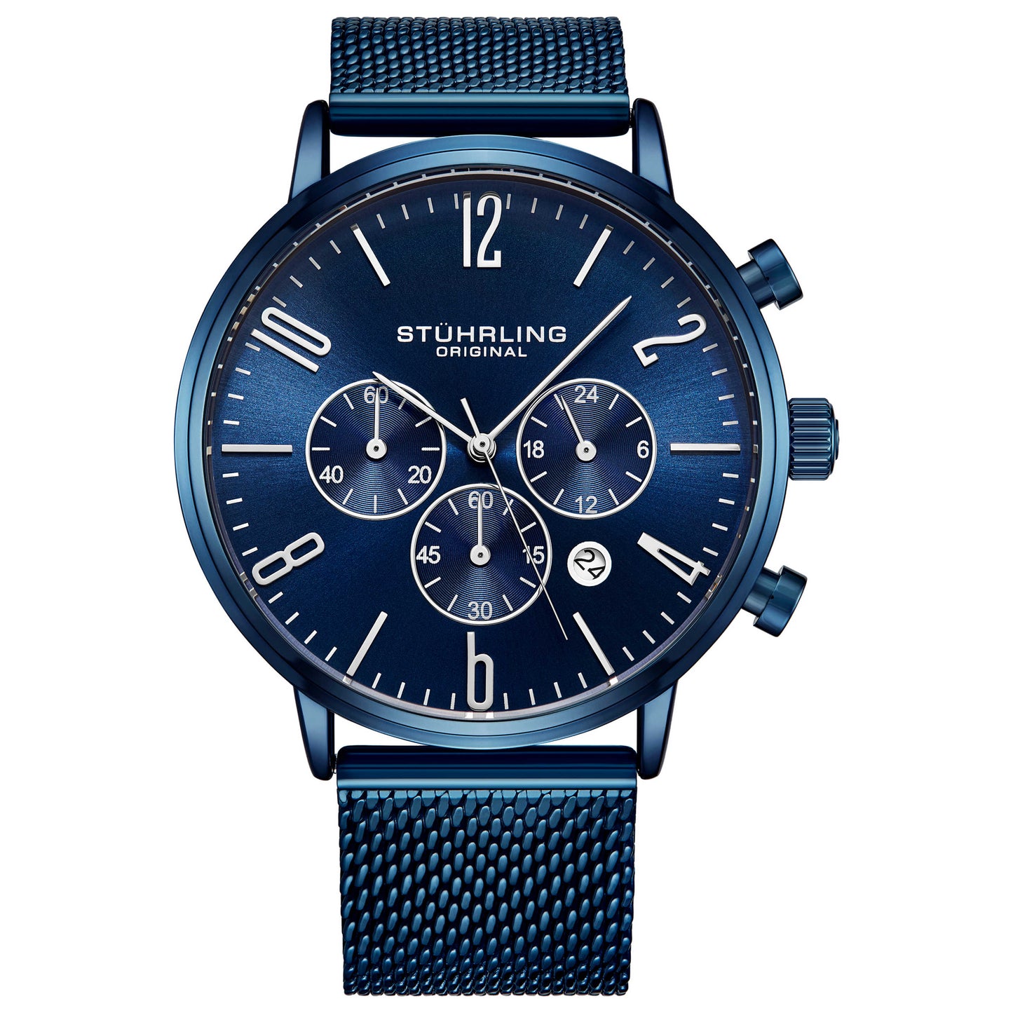Front view of Stuhrling Monaco Men's Quartz Watch M16347