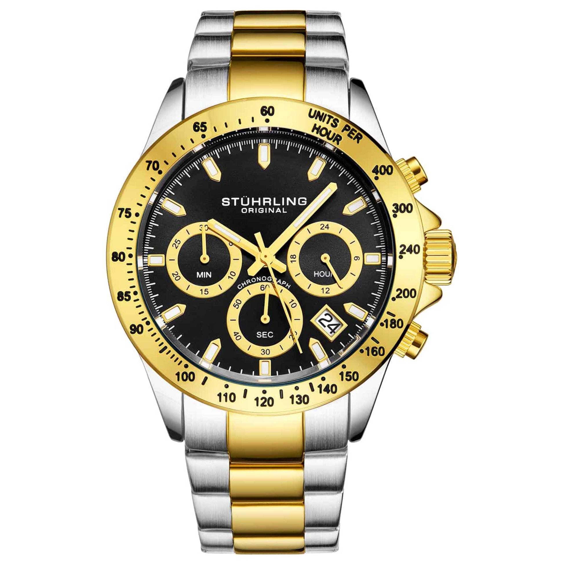 Front view of Stuhrling Monaco Men's Quartz Watch M16368