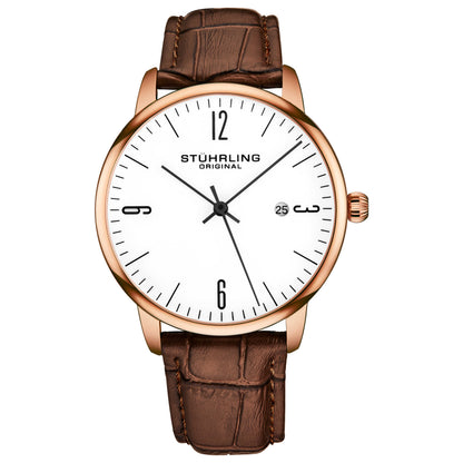 Front view of Stuhrling Symphony Men's Quartz Watch M16371