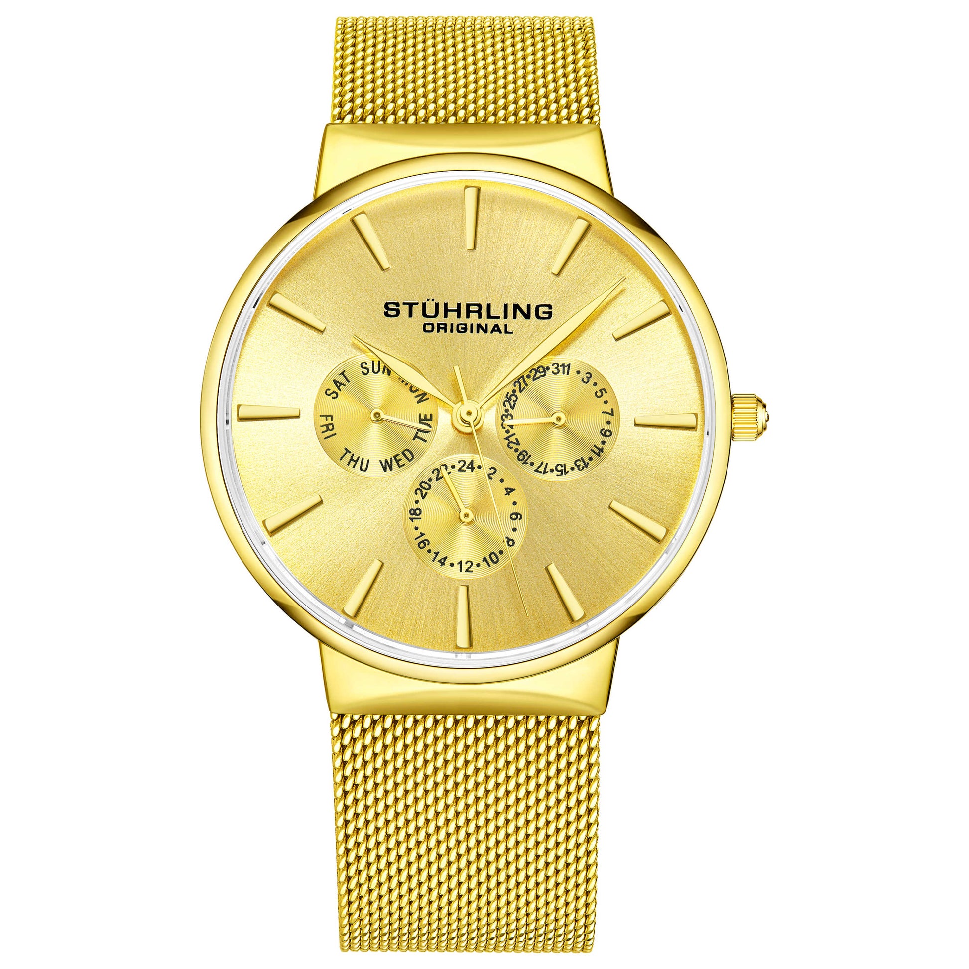 Front view of Stuhrling Monaco Men's Quartz Watch M16421