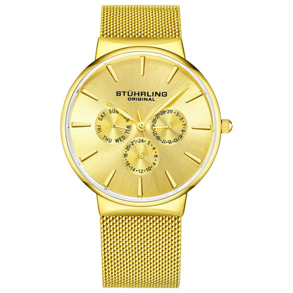 Front view of Stuhrling Monaco Men's Quartz Watch M16421