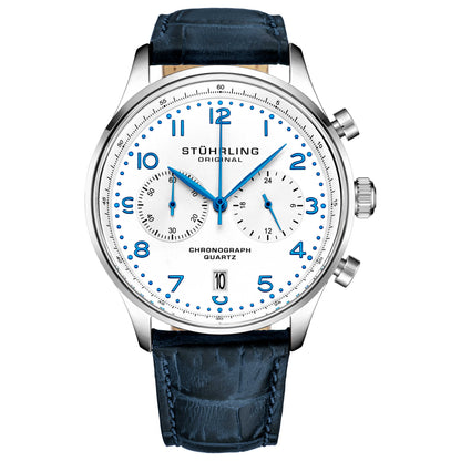 Front view of Stuhrling Monaco Men's Quartz Watch M16447