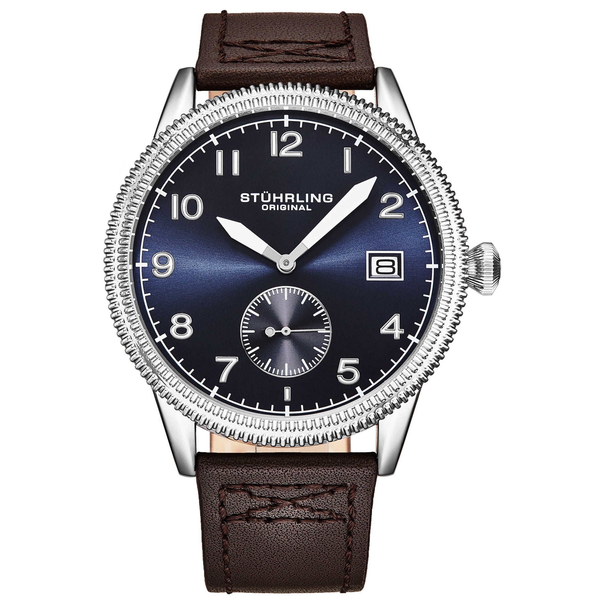 Front view of Stuhrling Aviator Men's Quartz Watch M16527