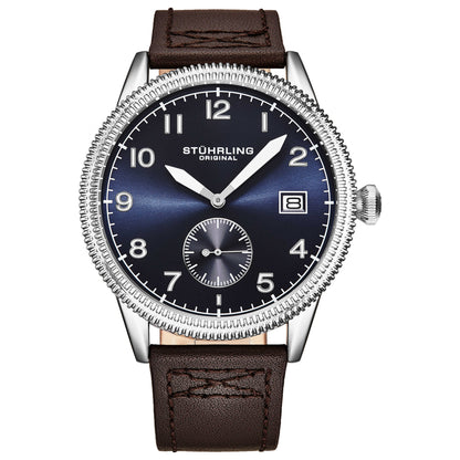 Front view of Stuhrling Aviator Men's Quartz Watch M16527