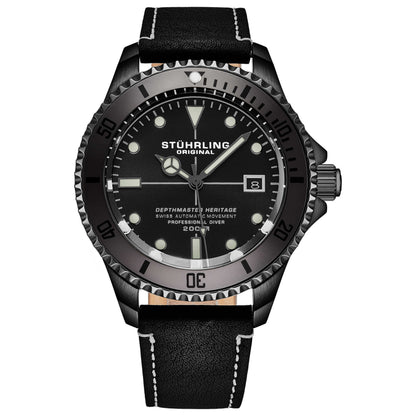 Front view of Stuhrling Aquadiver Men's Automatic Watch M16578