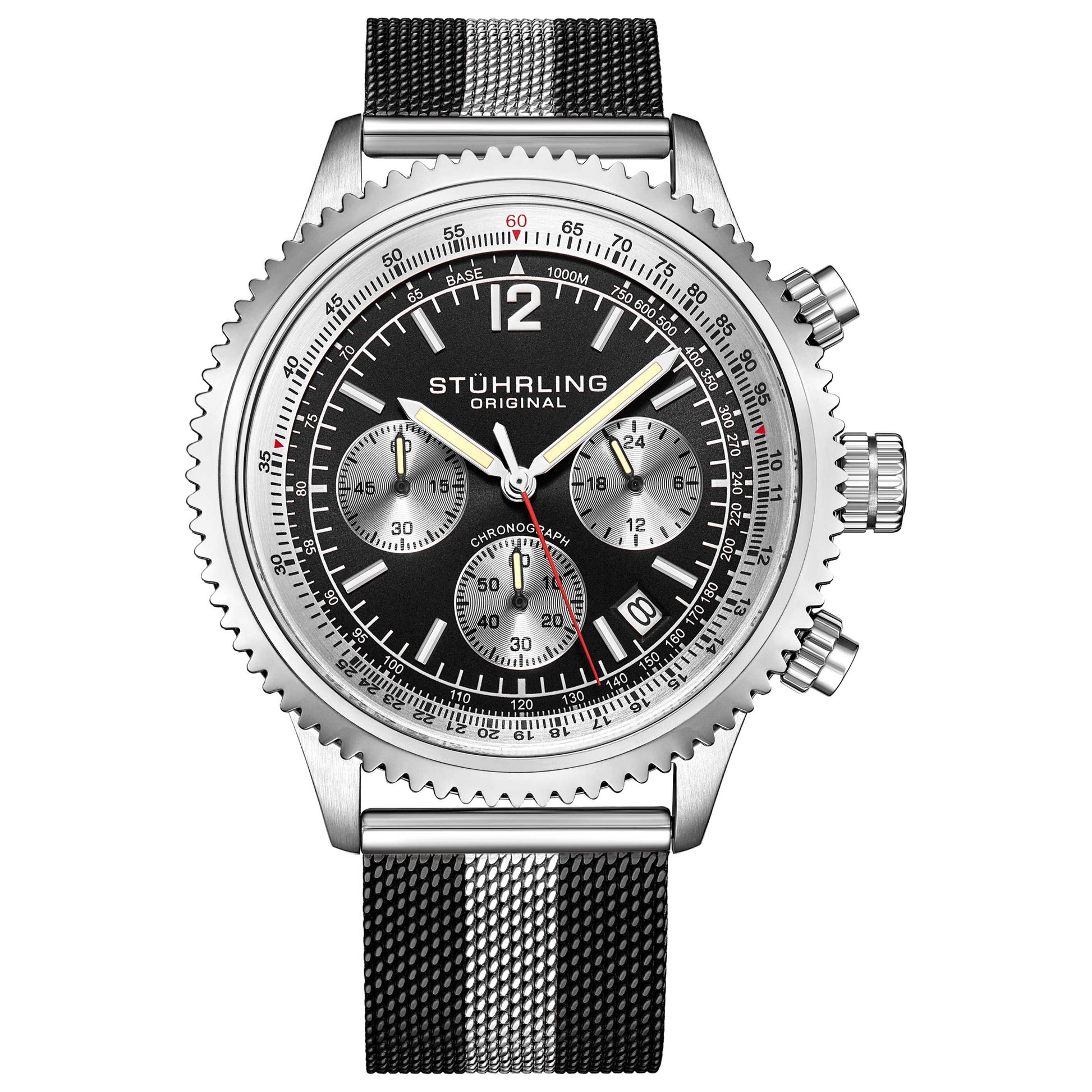 Front view of Stuhrling Monaco Men's Quartz Watch M16691