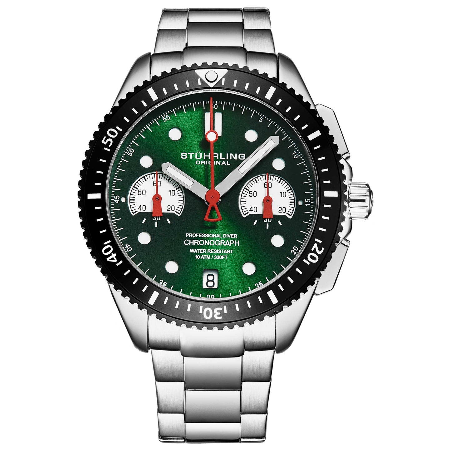 Front view of Stuhrling Monaco Men's Quartz Watch M16728