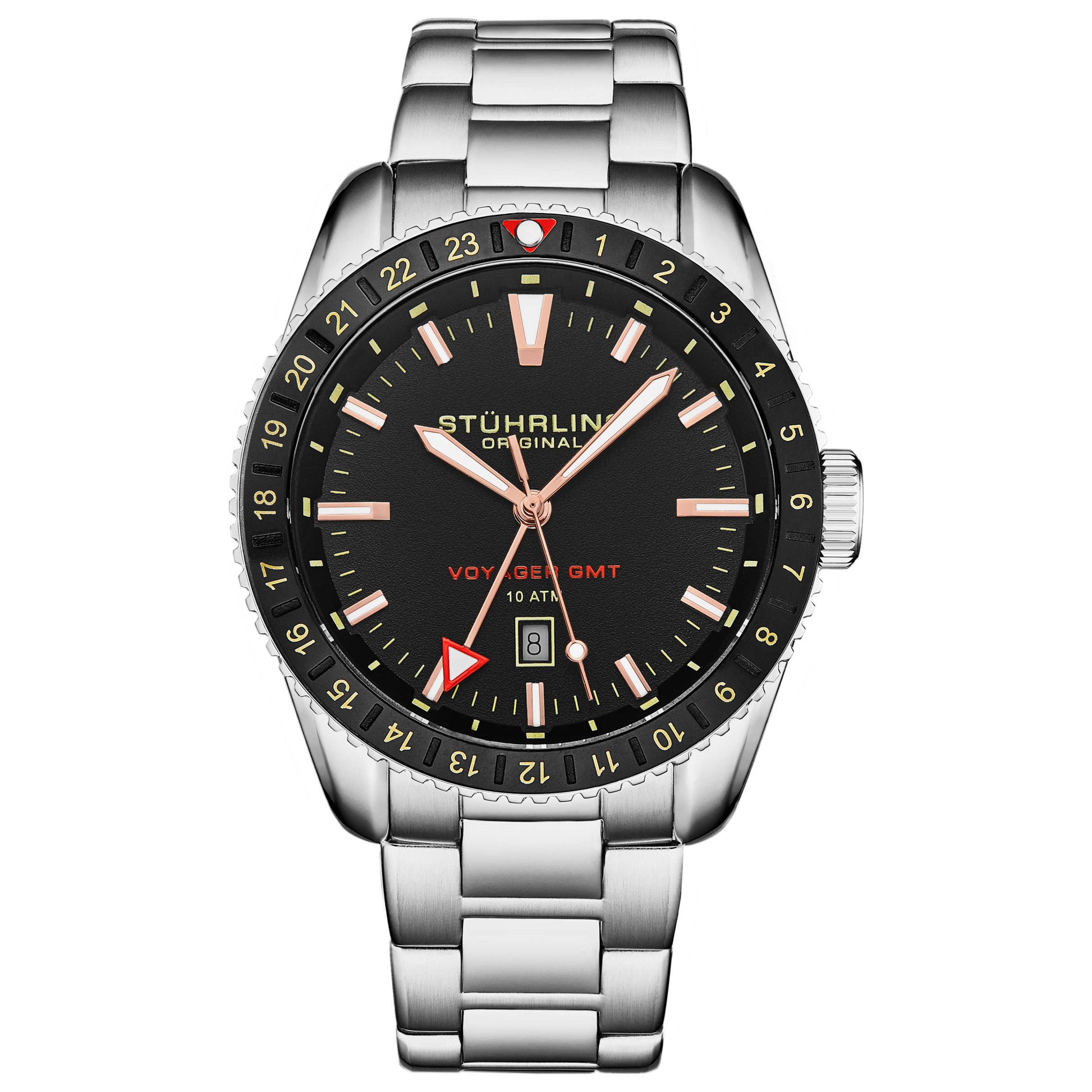 Front view of Stuhrling Aquadiver Men's Quartz Watch M17836