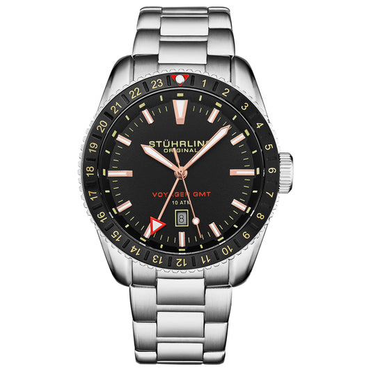 Front view of Stuhrling Aquadiver Men's Quartz Watch M17836