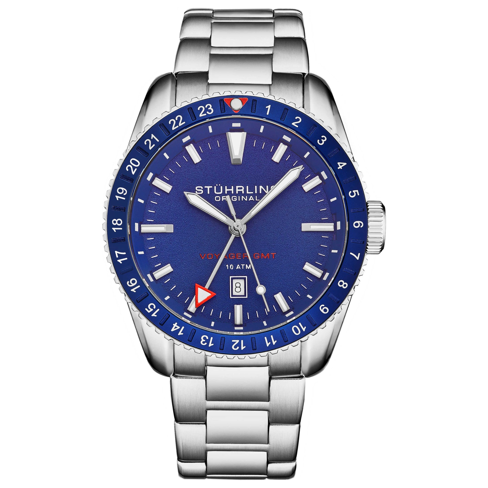 Front view of Stuhrling Aquadiver Men's Quartz Watch M17837