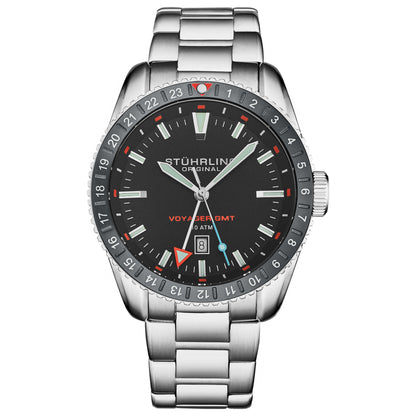 Front view of Stuhrling Aquadiver Men's Quartz Watch M17839