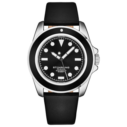 Front view of Stuhrling Aquadiver Men's Quartz Watch M17869