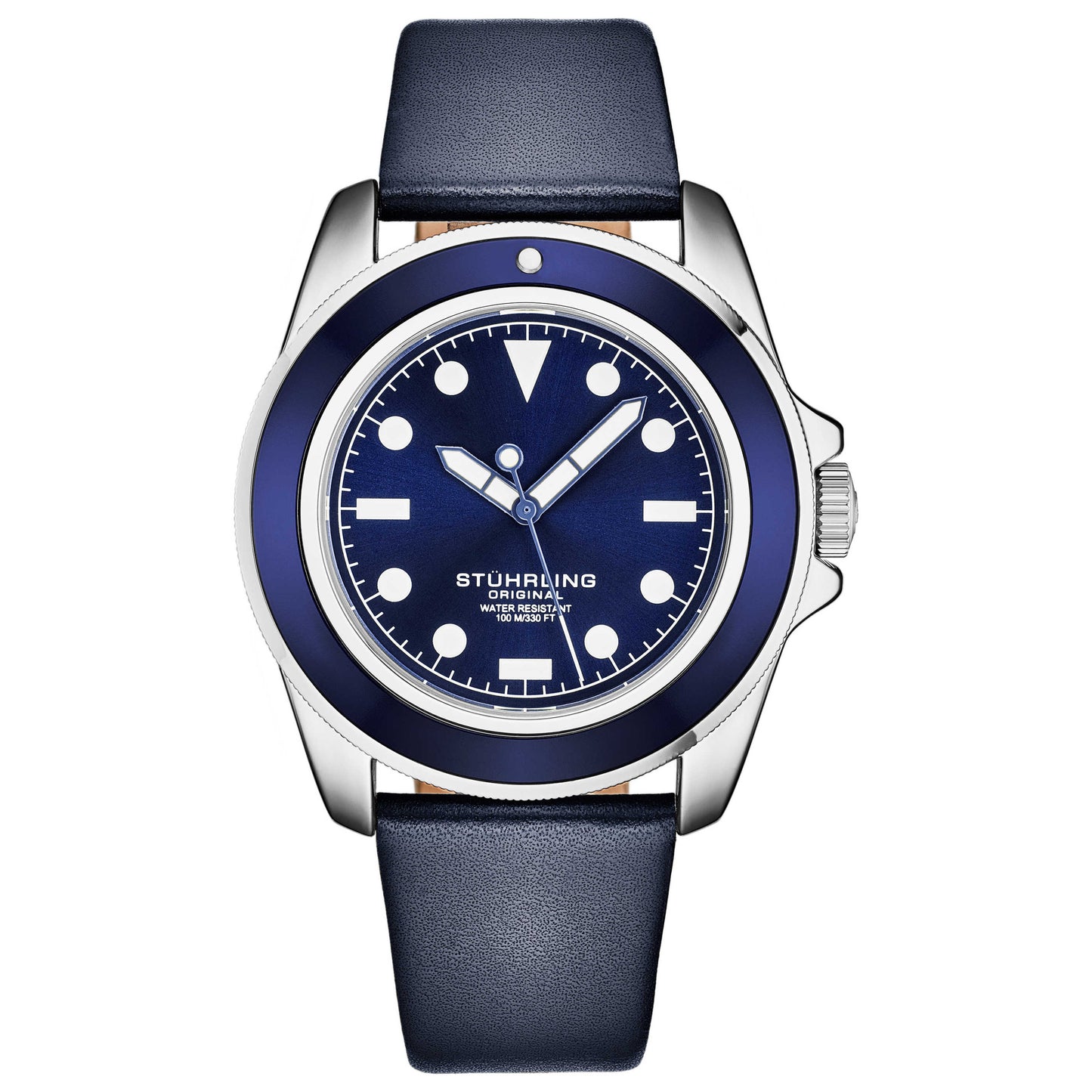 Front view of Stuhrling Aquadiver Men's Quartz Watch M17870