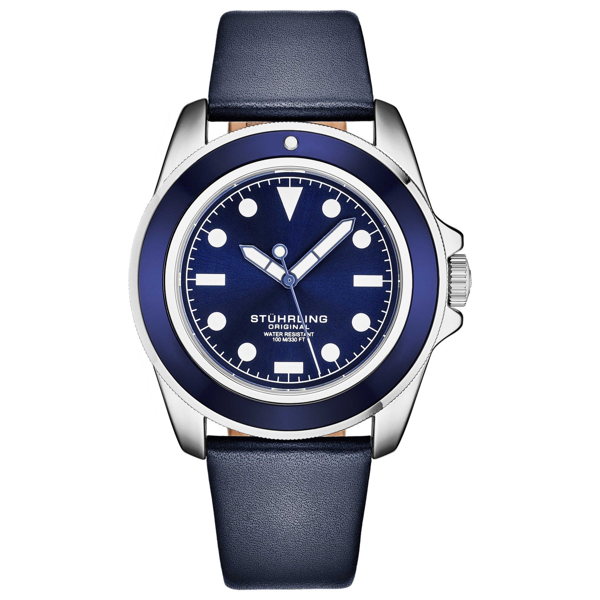 Front view of Stuhrling Aquadiver Men's Quartz Watch M17870