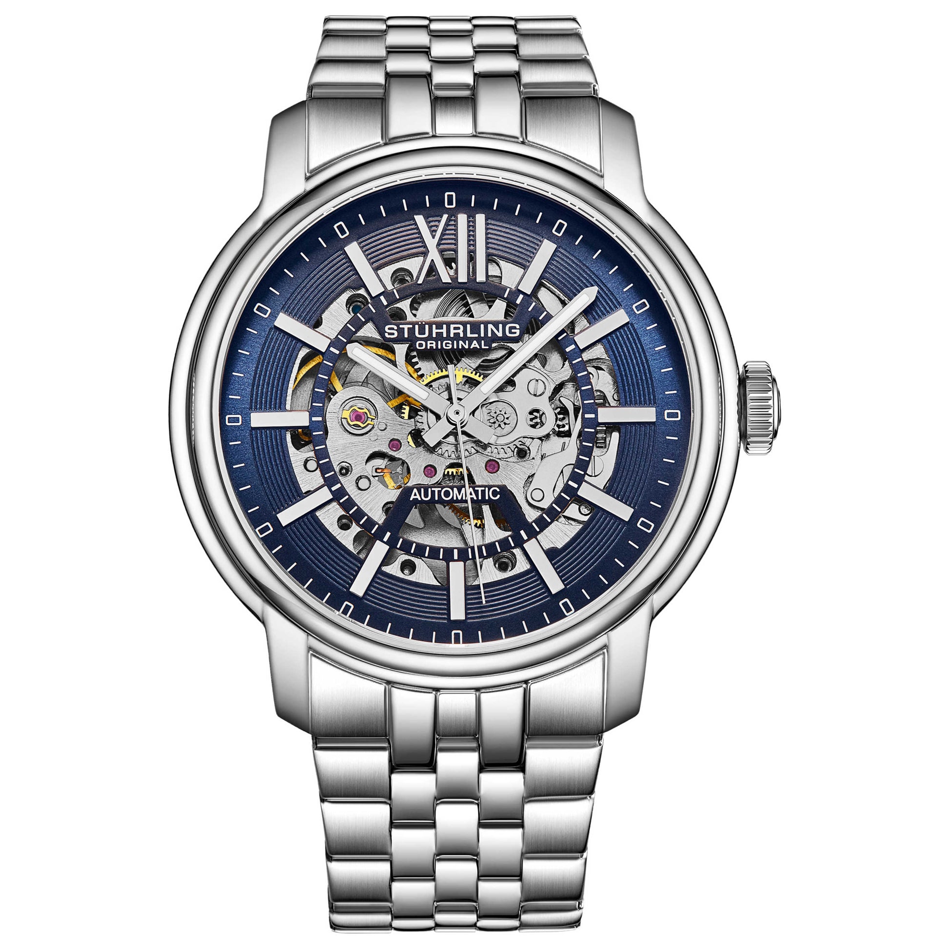 Front view of Stuhrling Legacy Men's Automatic Watch M17873