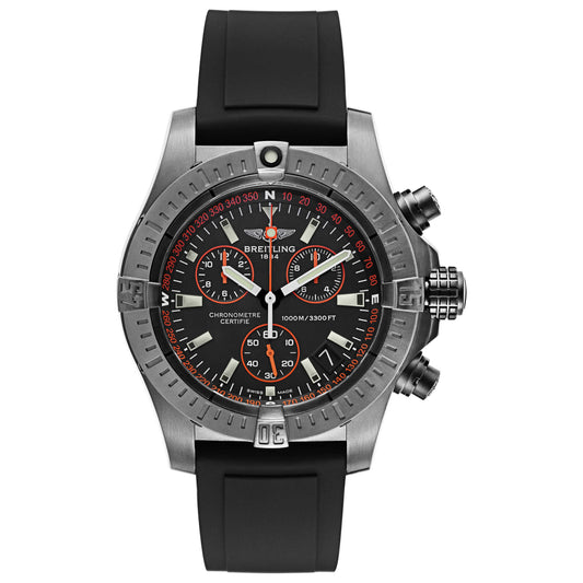 Front view of Breitling Avenger Men's Swiss Quartz (Battery-Powered) Certified Chronometer Watch M73390T2-BA88-134S