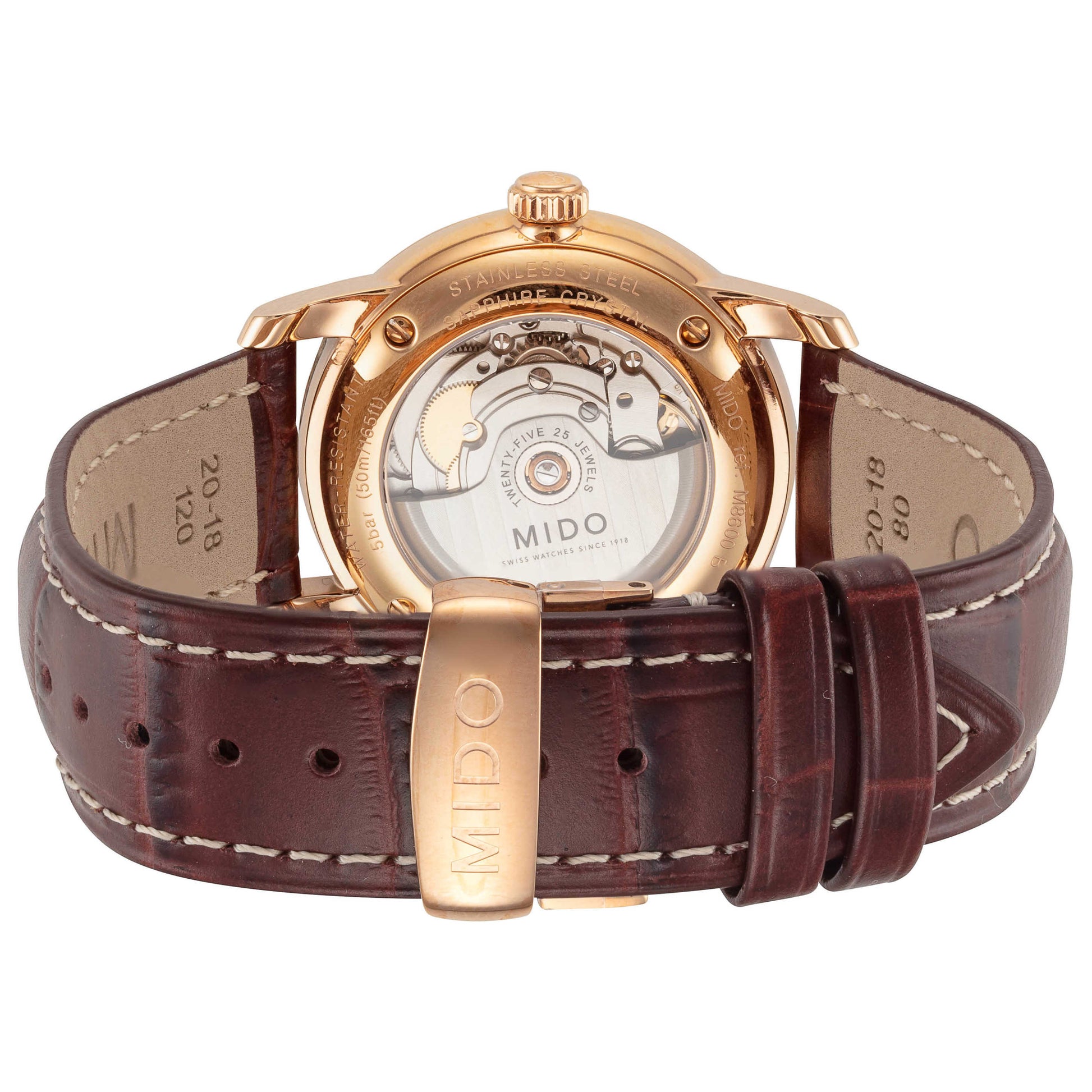 Back view of Mido Baroncelli II Men's Automatic Watch M86002218