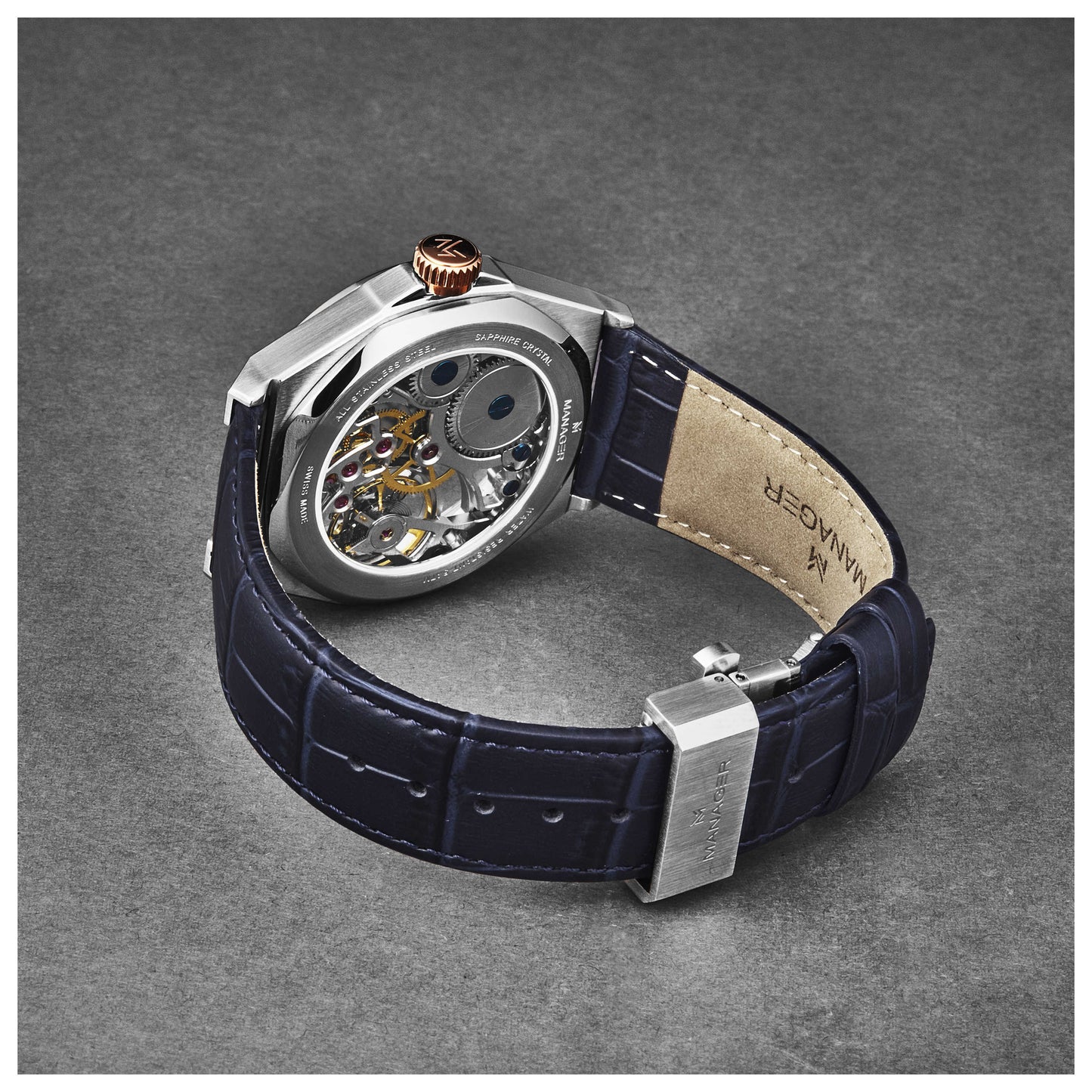 Manager Revolution Men's Manual-Wind Watch MAN-RM-03-BL - Image #2
