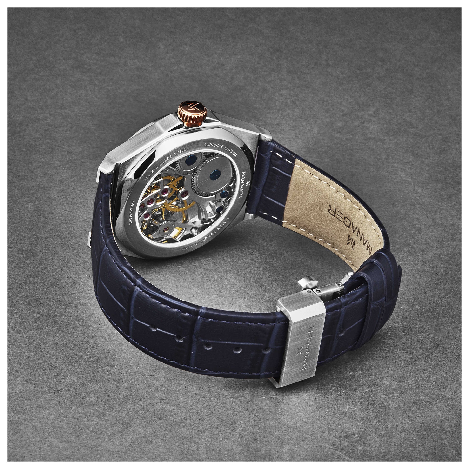 Manager Revolution Men's Manual-Wind Watch MAN-RM-03-BL - Image #2