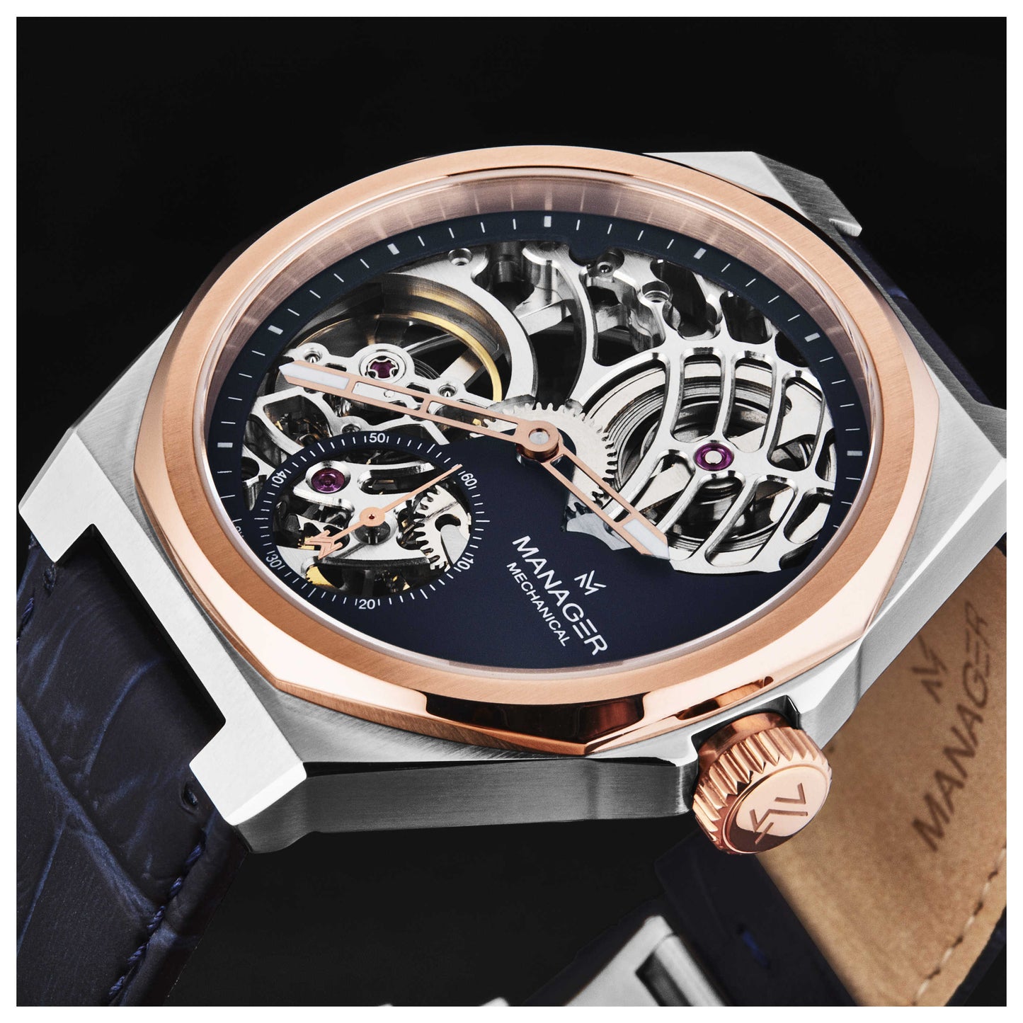 Manager Revolution Men's Manual-Wind Watch MAN-RM-03-BL - Image #3