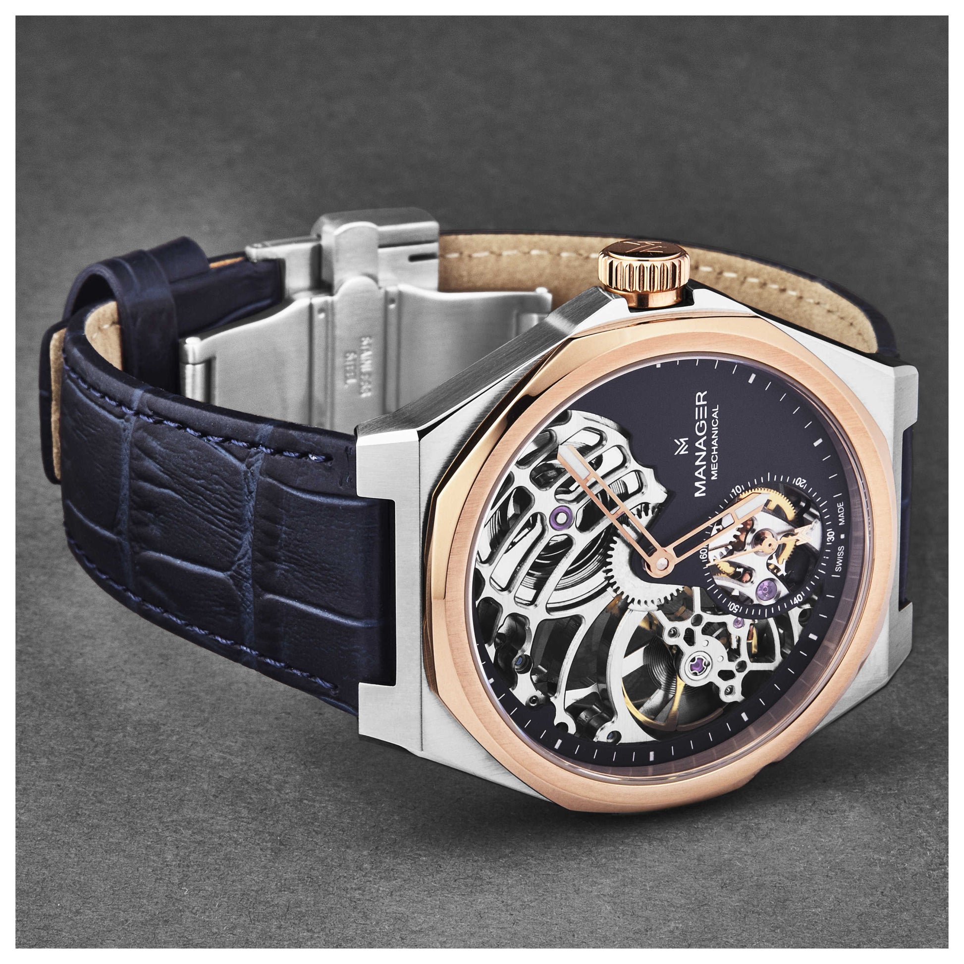 Manager Revolution Men's Manual-Wind Watch MAN-RM-03-BL - Image #4