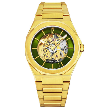 Front view of Manager Open Mind Men's Automatic Watch MAN-RO-12-GM