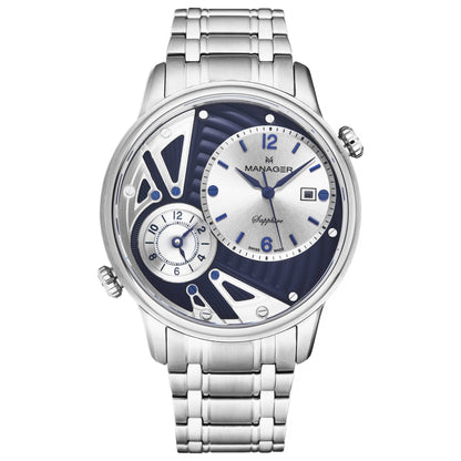 Front view of Manager Nomad Men's Quartz Watch MAN-TR-01-SM