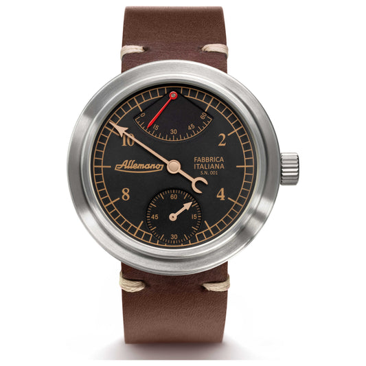 Front view of Allemano 1919 Man Men's Manual-Wind Watch MANA1919CPPB