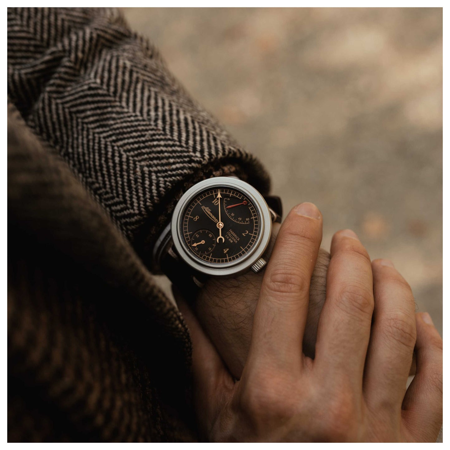 Allemano 1919 Man Men's Manual-Wind Watch MANA1919CPPB - Image #5