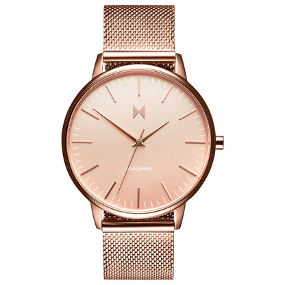 Front view of MVMT Boulevard Women's Quartz Watch MB01-RG
