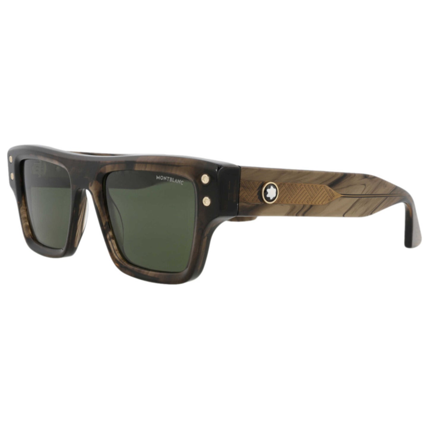 Front view of Montblanc Men's Sunglasses MB0253S-30014159-005
