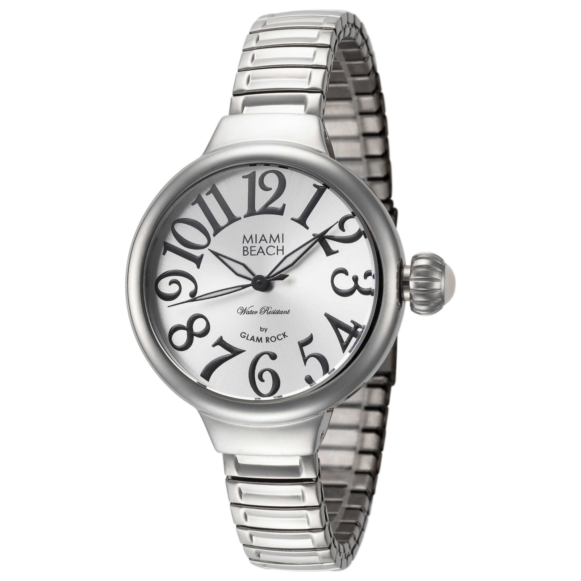Front view of Glam Rock Miami Beach Art Deco Women's Quartz Watch MBD27049