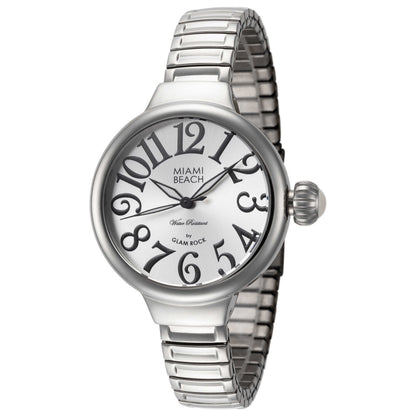 Front view of Glam Rock Miami Beach Art Deco Women's Quartz Watch MBD27049