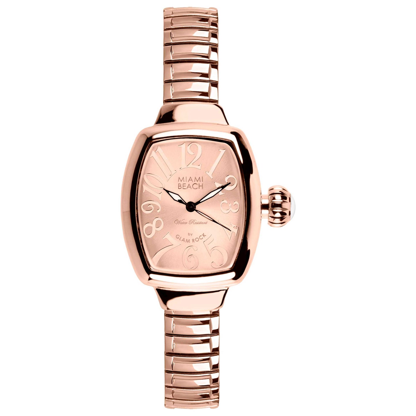 Front view of Glam Rock Miami Beach Art Deco Women's Quartz Watch MBD27092