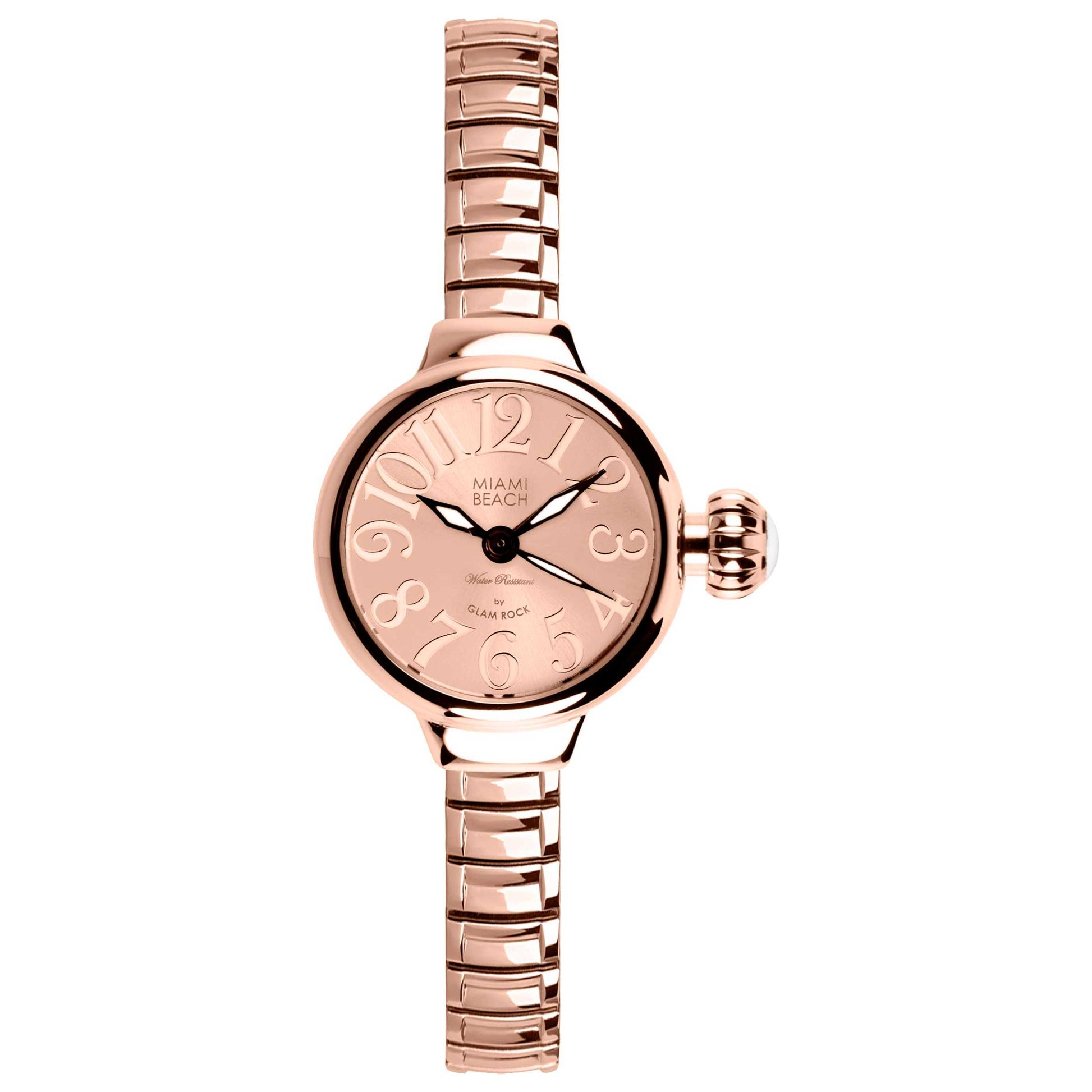 Front view of Glam Rock Miami Beach Art Deco Women's Quartz Watch MBD27095