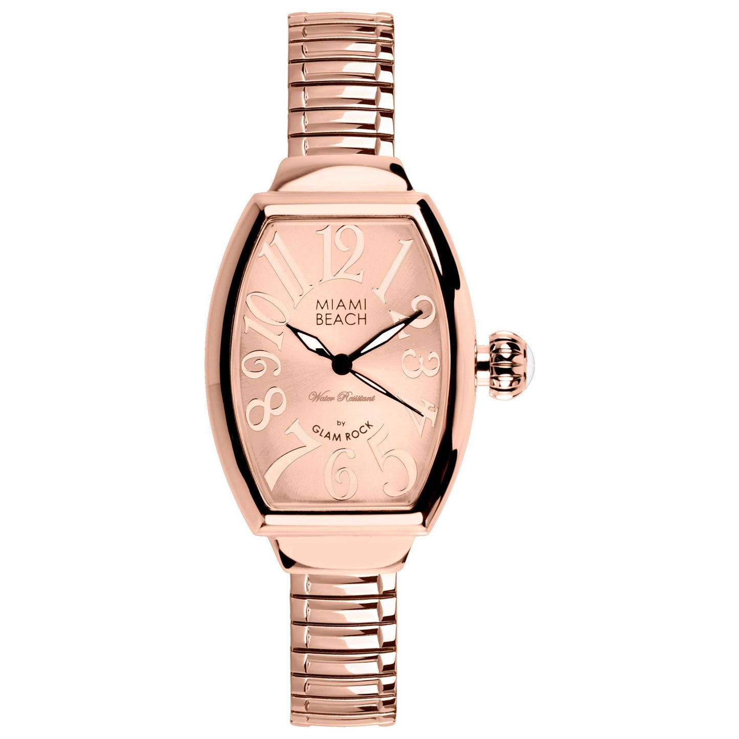 Front view of Glam Rock Miami Beach Art Deco Women's Quartz Watch MBD27098