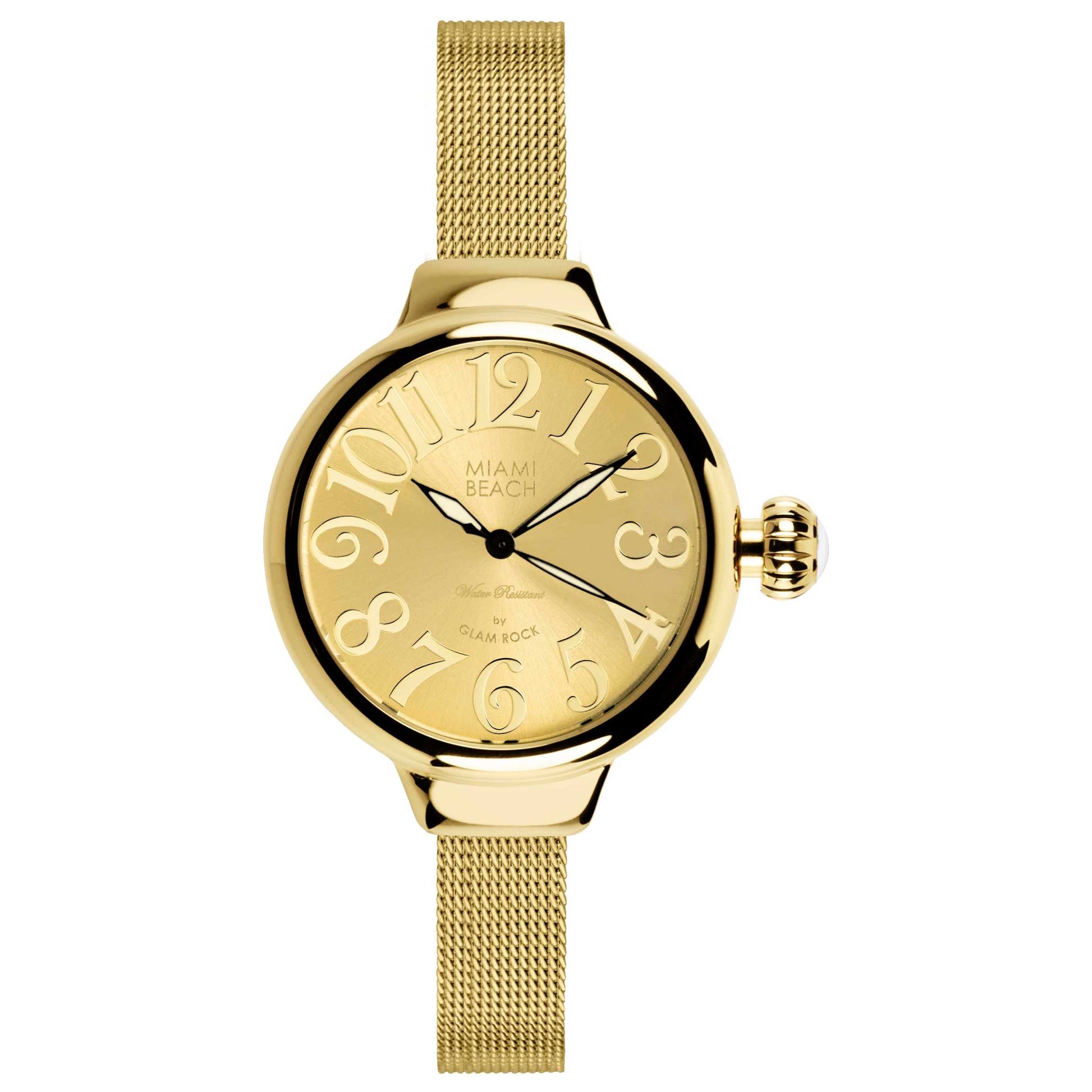 Front view of Glam Rock Miami Beach Art Deco Women's Quartz Watch MBD27150
