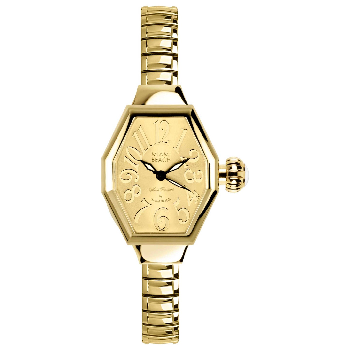 Front view of Glam Rock Miami Beach Art Deco Women's Quartz Watch MBD27153