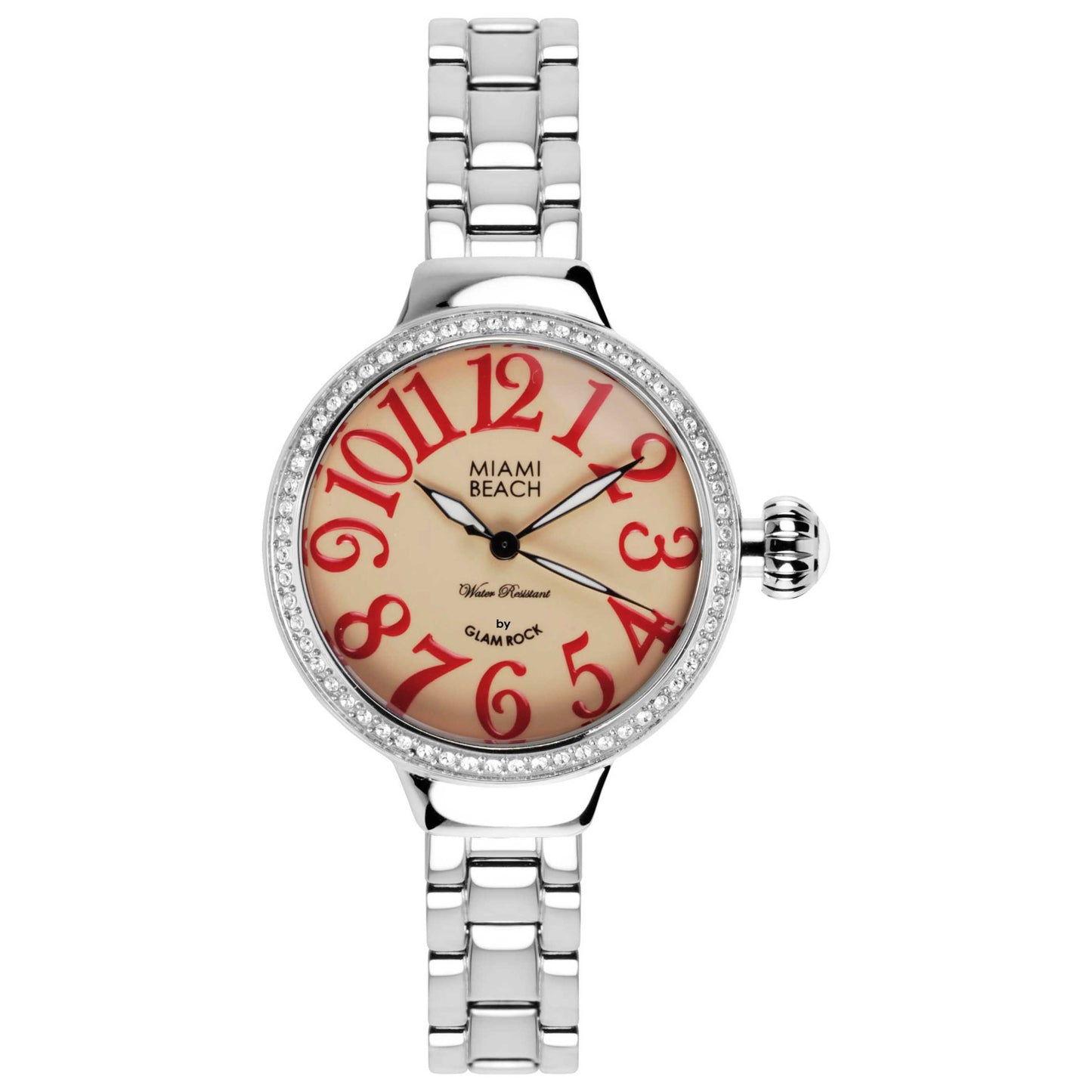Front view of Glam Rock Miami Beach Women's Quartz Watch MBD27173N