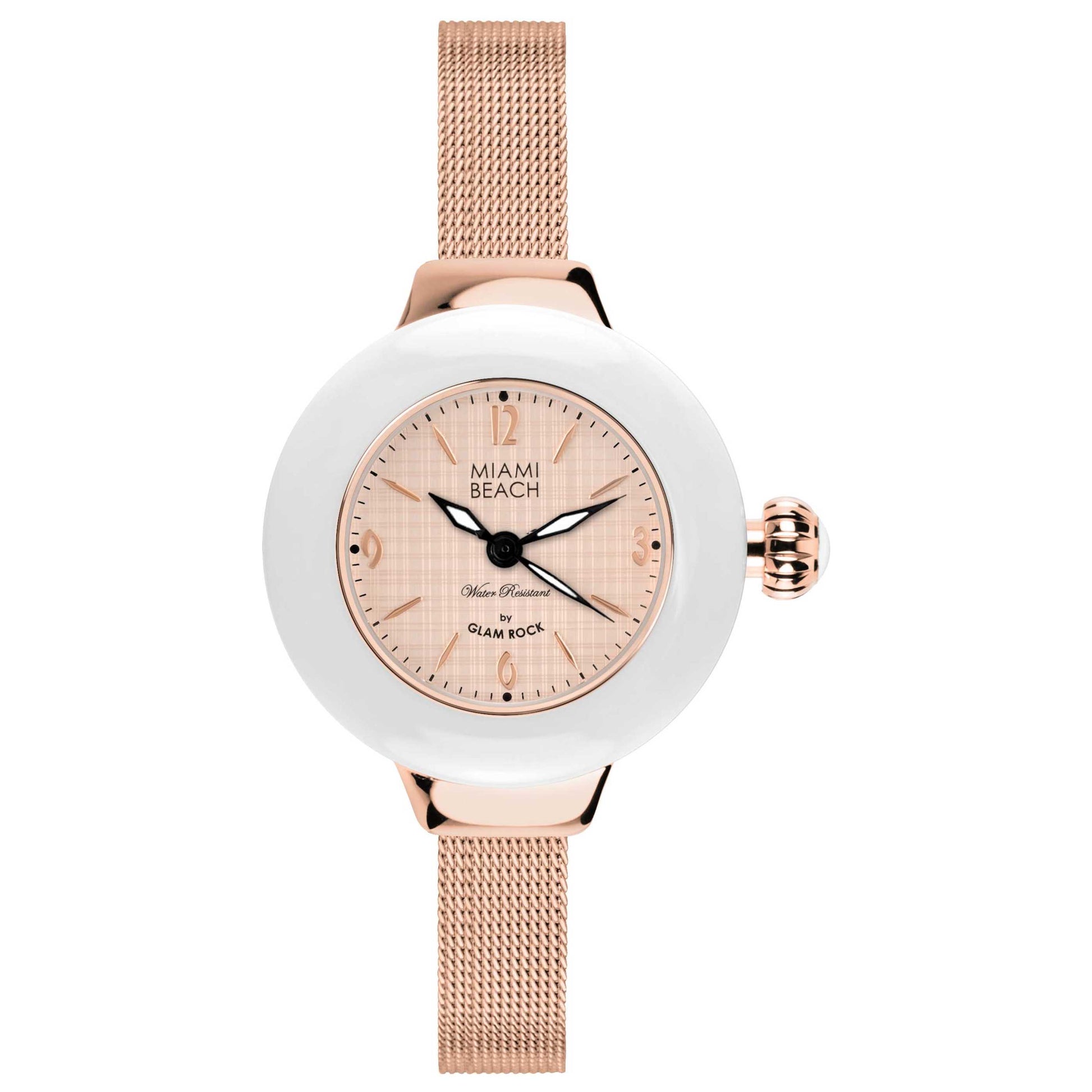 Front view of Glam Rock Miami Beach Art Deco Women's Quartz Watch MBD27189