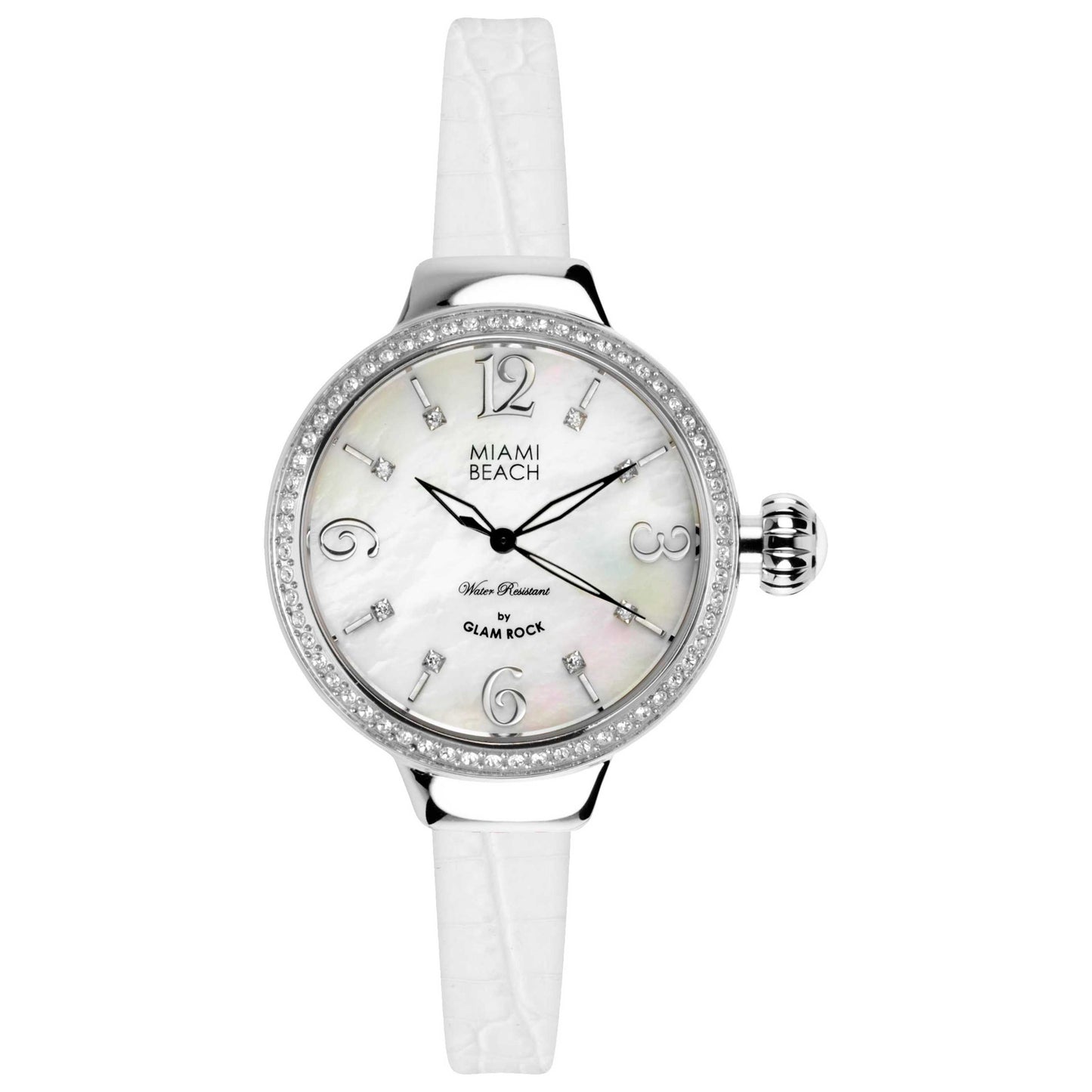 Front view of Glam Rock Miami Beach Art Deco Women's Quartz Watch MBD27197