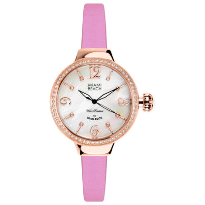 Front view of Glam Rock Miami Beach Art Deco Women's Quartz Watch MBD27198A