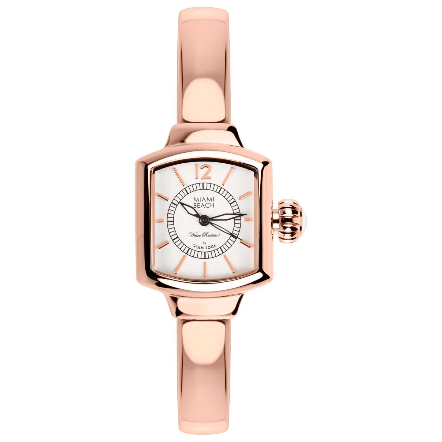 Front view of Glam Rock Miami Beach Art Deco Women's Quartz Watch MBD27218